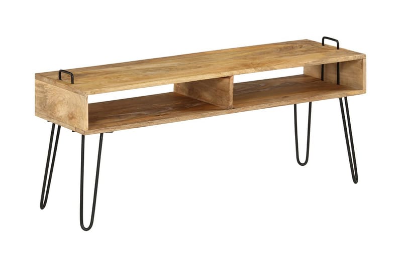 TV-taso kiinteä mangopuu 110x35x45 cm - Ruskea - Huonekalut - TV- & Mediakalusteet - Tv taso & Mediataso