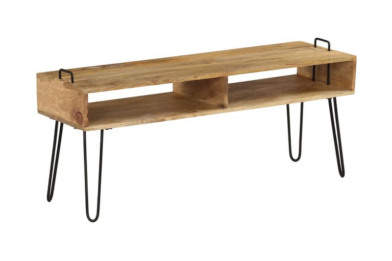 TV-taso kiinteä mangopuu 110x35x45 cm - Ruskea - Huonekalut - TV- & Mediakalusteet - Tv taso & Mediataso