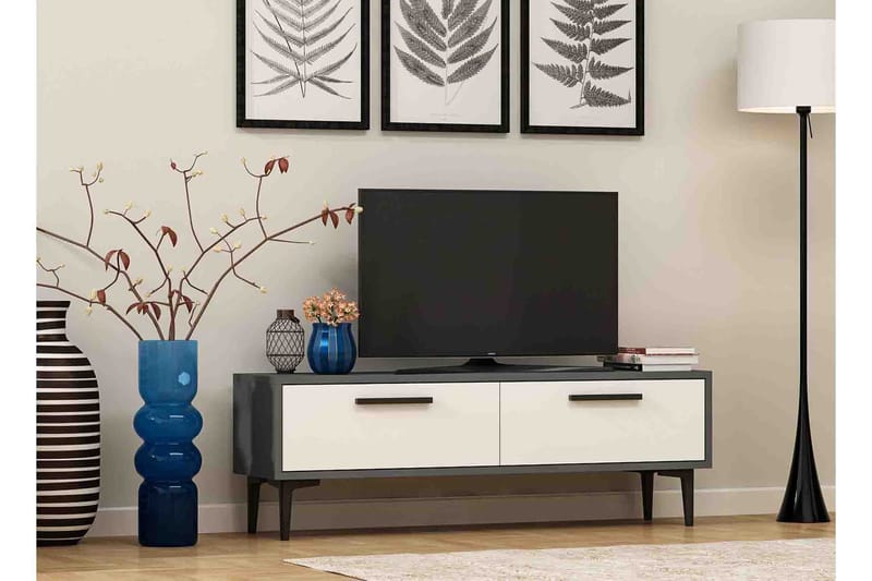 TV-taso Kockenhen 120 cm - Antrasiitti/Valkoinen - Huonekalut - TV- & Mediakalusteet - Tv taso & Mediataso