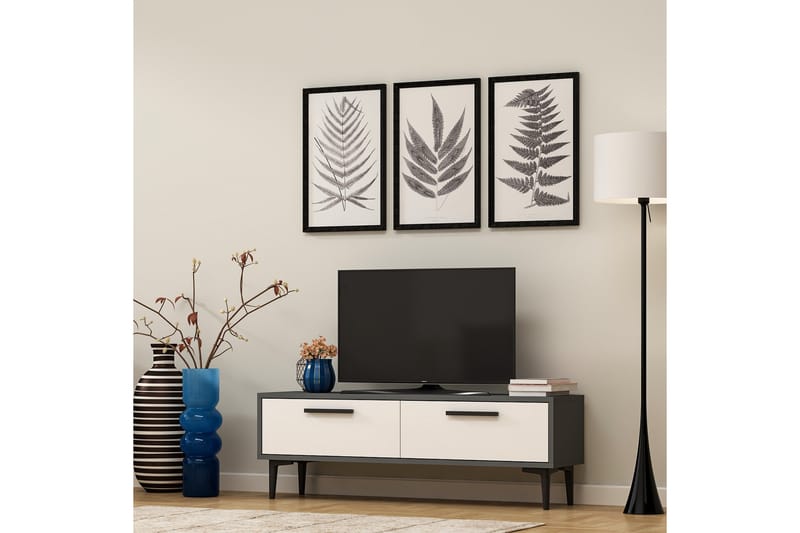 TV-taso Kockenhen 120 cm - Antrasiitti/Valkoinen - Huonekalut - TV- & Mediakalusteet - Tv taso & Mediataso