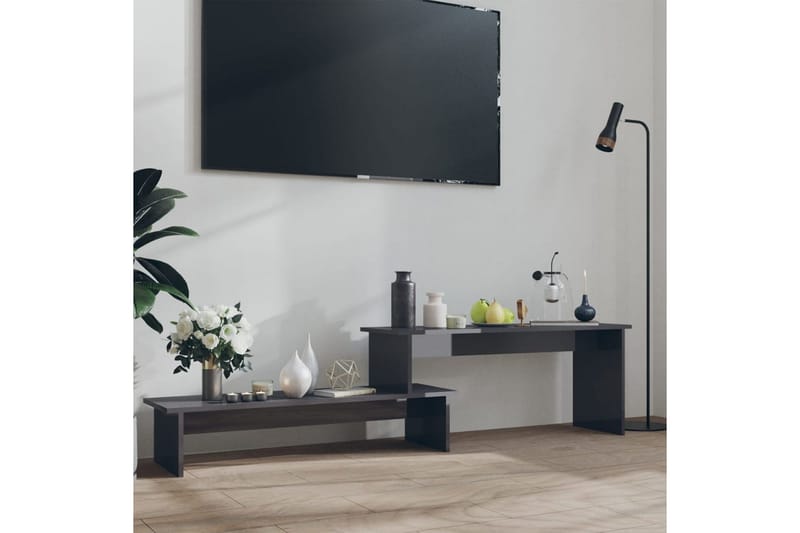 TV-taso korkeakiilto harmaa 180x30x43 cm lastulevy - Huonekalut - TV- & Mediakalusteet - Tv taso & Mediataso