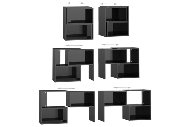 TV-taso korkeakiilto musta 104x30x52 cm lastulevy - Musta - Huonekalut - TV- & Mediakalusteet - Tv taso & Mediataso