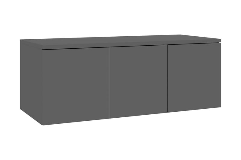 TV-taso korkeakiilto musta 80x34x30 cm lastulevy - Huonekalut - TV- & Mediakalusteet - Tv taso & Mediataso