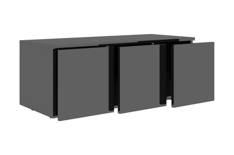 TV-taso korkeakiilto musta 80x34x30 cm lastulevy - Huonekalut - TV- & Mediakalusteet - Tv taso & Mediataso