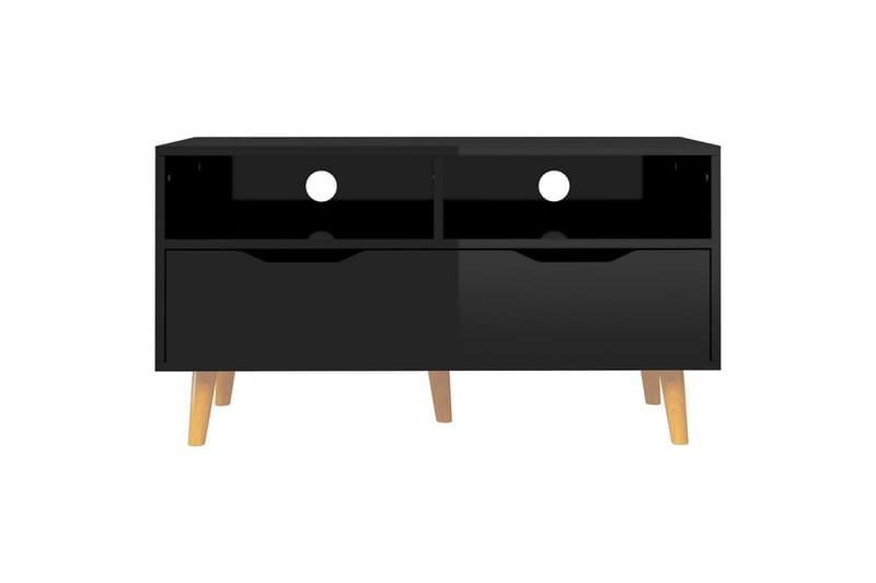 TV-taso korkeakiilto musta 90x40x48,5 cm lastulevy - Huonekalut - TV- & Mediakalusteet - Tv taso & Mediataso