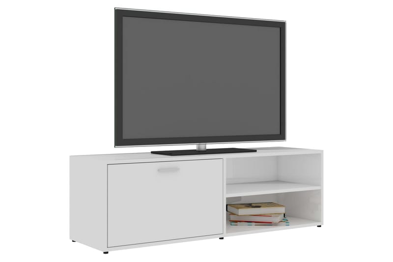 TV-taso korkeakiilto valkoinen 120x34x37 cm lastulevy - Valkoinen - Huonekalut - TV- & Mediakalusteet - Tv taso & Mediataso