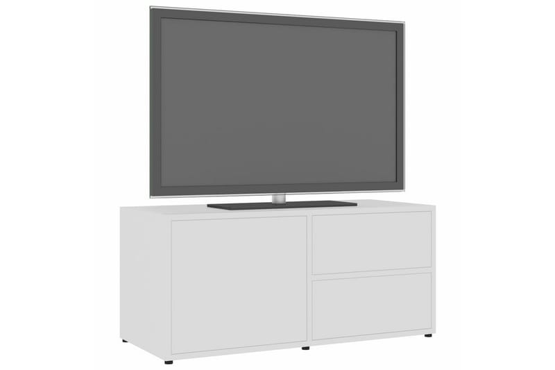 TV-taso korkeakiilto valkoinen 80x34x36 cm lastulevy - Huonekalut - TV- & Mediakalusteet - Tv taso & Mediataso