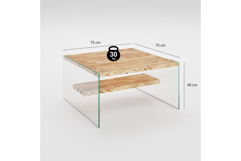 TV-taso Kruisland 120 cm - Luonnonväri - Tv taso & Mediataso