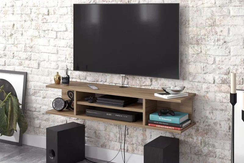 TV-taso Lahti 135 cm - Ruskea - Huonekalut - TV- & Mediakalusteet - Tv taso & Mediataso