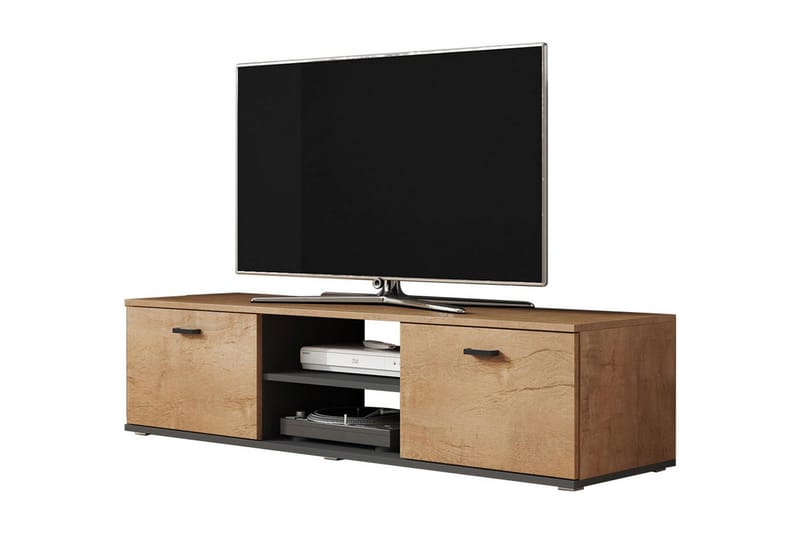 TV-taso Laneberg 140 cm - Tammi/Musta - Huonekalut - TV- & Mediakalusteet - Tv taso & Mediataso