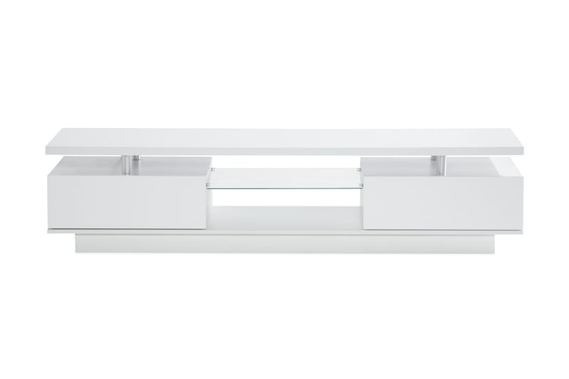 TV-taso Laritstorp 180 cm 2 hyllyä LED-valaistus - Valkoinen - Huonekalut - TV- & Mediakalusteet - Tv taso & Mediataso