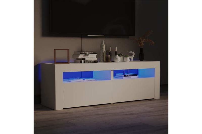 TV-taso LED-valoilla 120x35x40 cm - Valkoinen - Huonekalut - TV- & Mediakalusteet - Tv taso & Mediataso