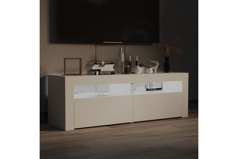 TV-taso LED-valoilla 120x35x40 cm - Valkoinen - Huonekalut - TV- & Mediakalusteet - Tv taso & Mediataso