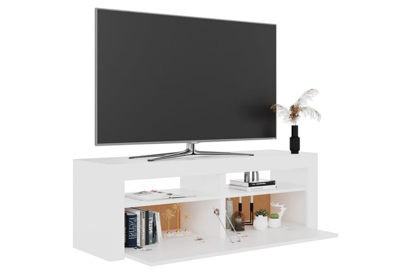 TV-taso LED-valoilla 120x35x40 cm - Valkoinen - Huonekalut - TV- & Mediakalusteet - Tv taso & Mediataso