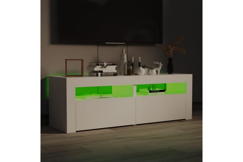 TV-taso LED-valoilla 120x35x40 cm - Valkoinen - Huonekalut - TV- & Mediakalusteet - Tv taso & Mediataso