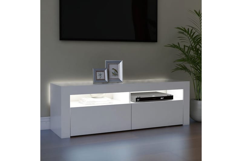 TV-taso LED-valoilla 120x35x40 cm - Valkoinen - Huonekalut - TV- & Mediakalusteet - Tv taso & Mediataso