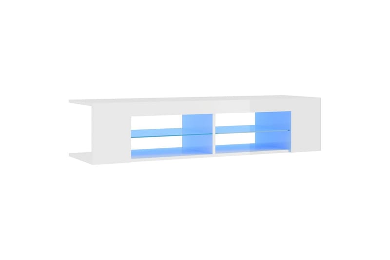 TV-taso LED-valoilla 135x39x30 cm - Korkeakiilto Valkoinen - Huonekalut - TV- & Mediakalusteet - Tv taso & Mediataso