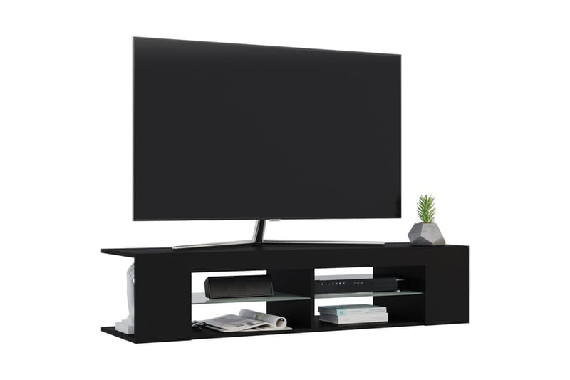 TV-taso LED-valoilla 135x39x30 cm - Musta - Huonekalut - TV- & Mediakalusteet - Tv taso & Mediataso