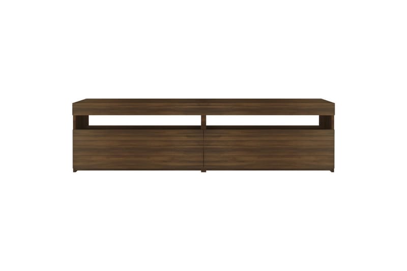 TV-taso LED-valoilla 2 kpl ruskea tammi 75x35x40 cm - Ruskea - Huonekalut - TV- & Mediakalusteet - Tv taso & Mediataso