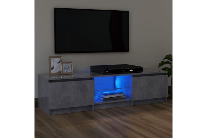 TV-taso LED-valoilla betoninharmaa 120x30x35,5 cm - Huonekalut - TV- & Mediakalusteet - Tv taso & Mediataso