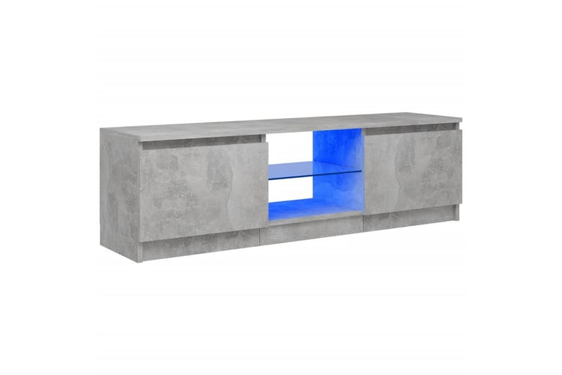 TV-taso LED-valoilla betoninharmaa 120x30x35,5 cm - Huonekalut - TV- & Mediakalusteet - Tv taso & Mediataso