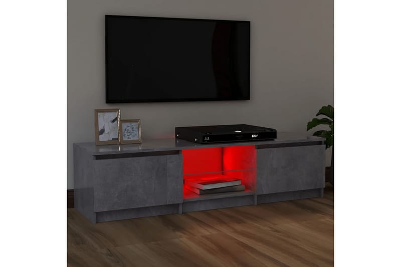 TV-taso LED-valoilla betoninharmaa 120x30x35,5 cm - Huonekalut - TV- & Mediakalusteet - Tv taso & Mediataso