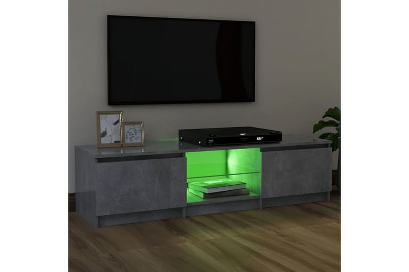 TV-taso LED-valoilla betoninharmaa 120x30x35,5 cm - Huonekalut - TV- & Mediakalusteet - Tv taso & Mediataso