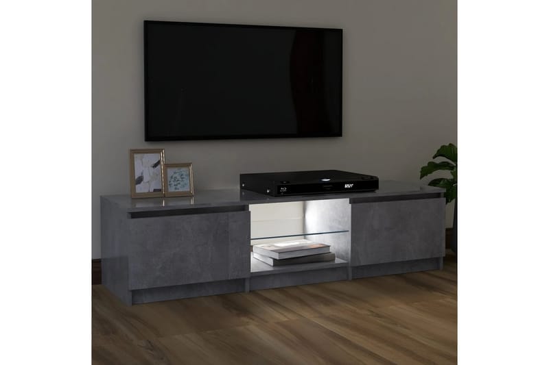 TV-taso LED-valoilla betoninharmaa 120x30x35,5 cm - Huonekalut - TV- & Mediakalusteet - Tv taso & Mediataso