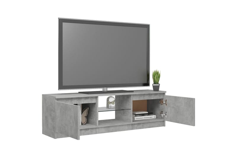 TV-taso LED-valoilla betoninharmaa 120x30x35,5 cm - Huonekalut - TV- & Mediakalusteet - Tv taso & Mediataso