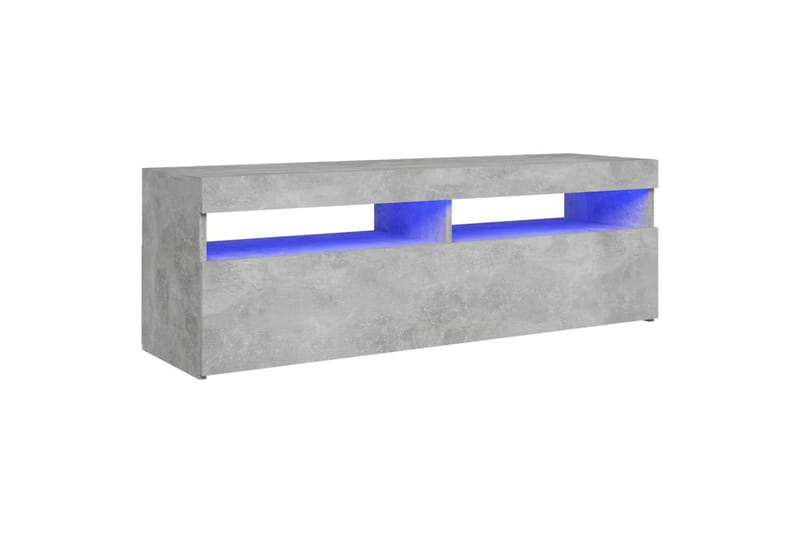 TV-taso LED-valoilla betoninharmaa 120x35x40 cm - Harmaa - Tv taso & Mediataso