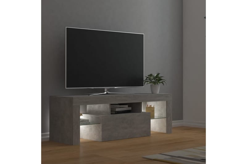 TV-taso LED-valoilla betoninharmaa 120x35x40 cm - Huonekalut - TV- & Mediakalusteet - Tv taso & Mediataso