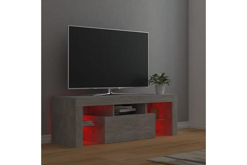 TV-taso LED-valoilla betoninharmaa 120x35x40 cm - Huonekalut - TV- & Mediakalusteet - Tv taso & Mediataso