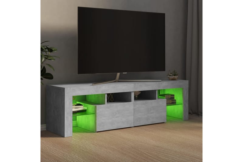 TV-taso LED-valoilla betoninharmaa 140x35x40 cm - Huonekalut - TV- & Mediakalusteet - Tv taso & Mediataso