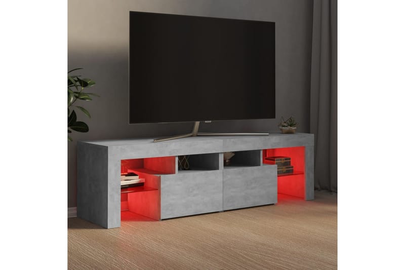 TV-taso LED-valoilla betoninharmaa 140x35x40 cm - Huonekalut - TV- & Mediakalusteet - Tv taso & Mediataso