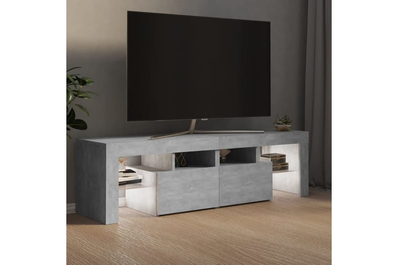 TV-taso LED-valoilla betoninharmaa 140x35x40 cm - Huonekalut - TV- & Mediakalusteet - Tv taso & Mediataso