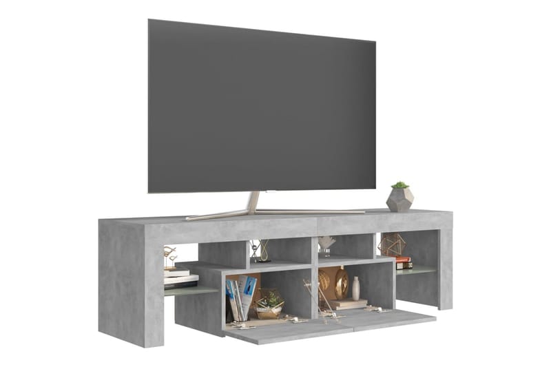 TV-taso LED-valoilla betoninharmaa 140x35x40 cm - Huonekalut - TV- & Mediakalusteet - Tv taso & Mediataso