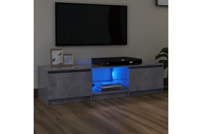 TV-taso LED-valoilla betoninharmaa 140x40x35,5 cm - Huonekalut - TV- & Mediakalusteet - Tv taso & Mediataso