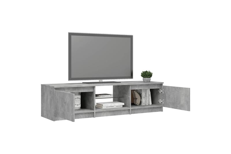 TV-taso LED-valoilla betoninharmaa 140x40x35,5 cm - Huonekalut - TV- & Mediakalusteet - Tv taso & Mediataso
