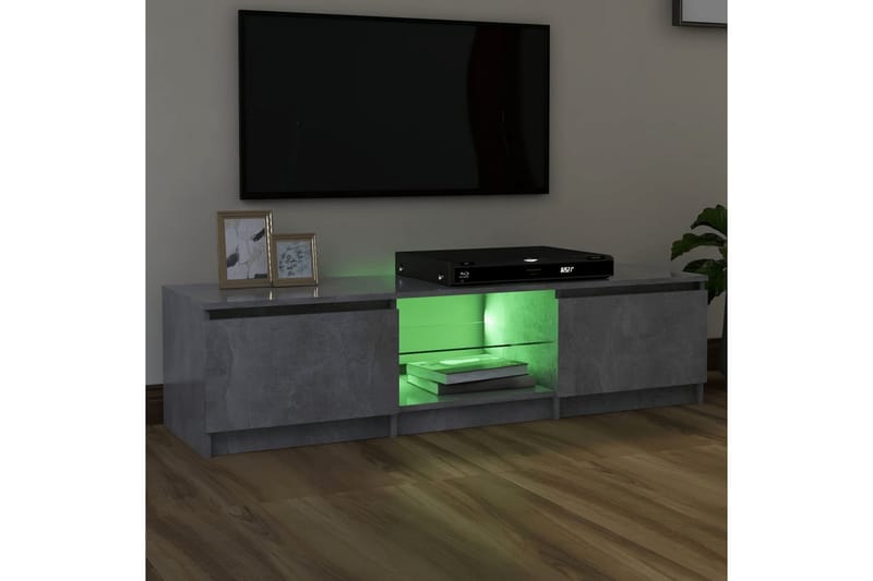 TV-taso LED-valoilla betoninharmaa 140x40x35,5 cm - Huonekalut - TV- & Mediakalusteet - Tv taso & Mediataso