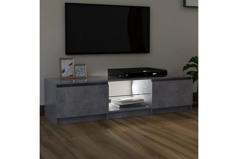 TV-taso LED-valoilla betoninharmaa 140x40x35,5 cm - Huonekalut - TV- & Mediakalusteet - Tv taso & Mediataso