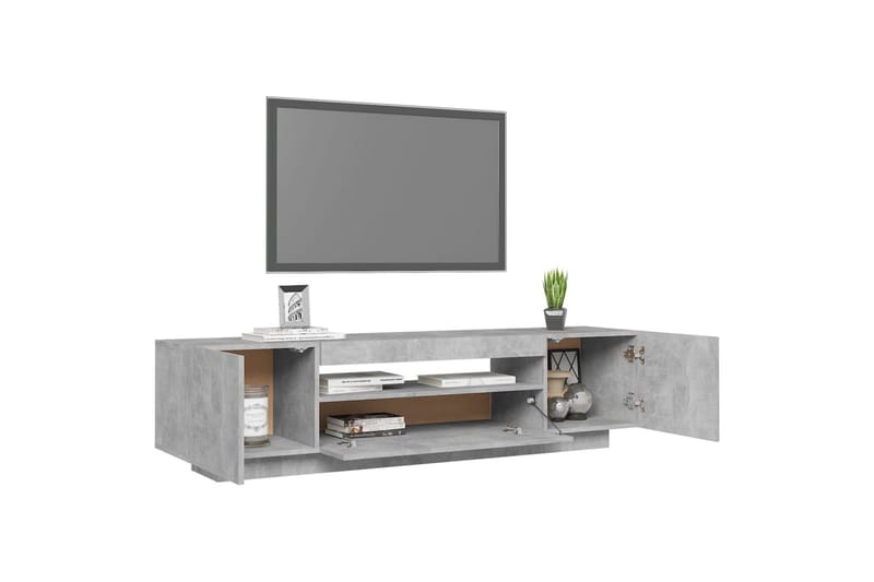 TV-taso LED-valoilla betoninharmaa 160x35x40 cm - Huonekalut - TV- & Mediakalusteet - Tv taso & Mediataso