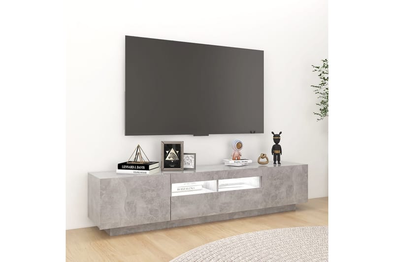 TV-taso LED-valoilla betoninharmaa 180x35x40 cm - Huonekalut - TV- & Mediakalusteet - Tv taso & Mediataso