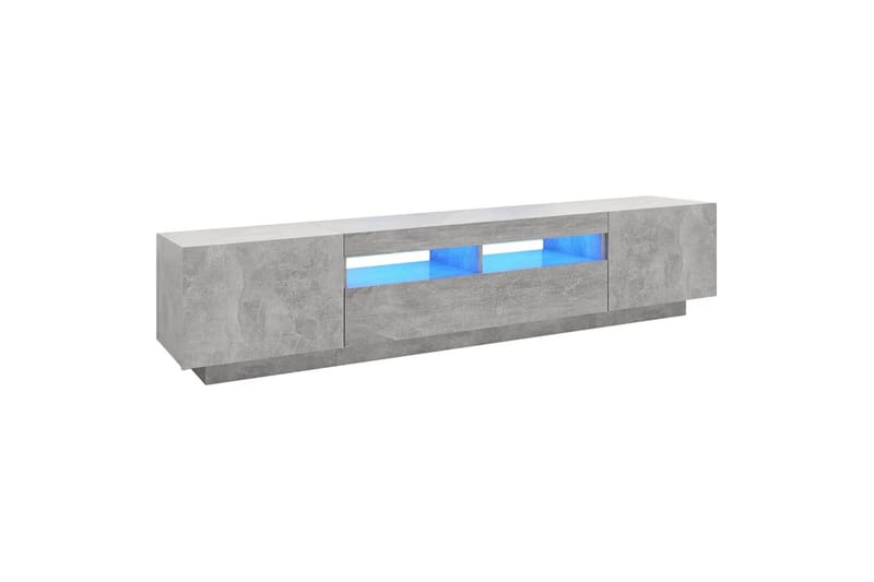 TV-taso LED-valoilla betoninharmaa 200x35x40 cm - Harmaa - Huonekalut - TV- & Mediakalusteet - Tv taso & Mediataso