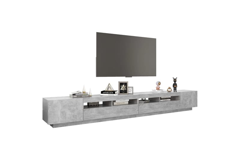 TV-taso LED-valoilla betoninharmaa 300x35x40 cm - Harmaa - Huonekalut - TV- & Mediakalusteet - Tv taso & Mediataso