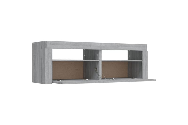 TV-taso LED-valoilla harmaa Sonoma 120x35x40 cm - Harmaa - Huonekalut - TV- & Mediakalusteet - Tv taso & Mediataso