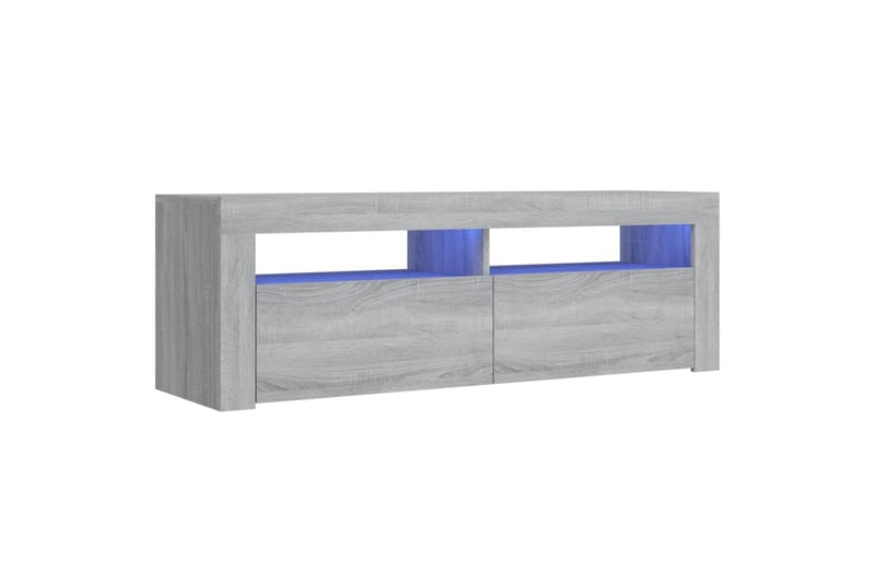 TV-taso LED-valoilla harmaa Sonoma 120x35x40 cm - Harmaa - Huonekalut - TV- & Mediakalusteet - Tv taso & Mediataso