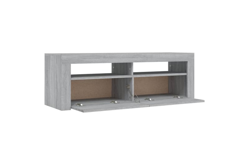 TV-taso LED-valoilla harmaa Sonoma 120x35x40 cm - Harmaa - Huonekalut - TV- & Mediakalusteet - Tv taso & Mediataso