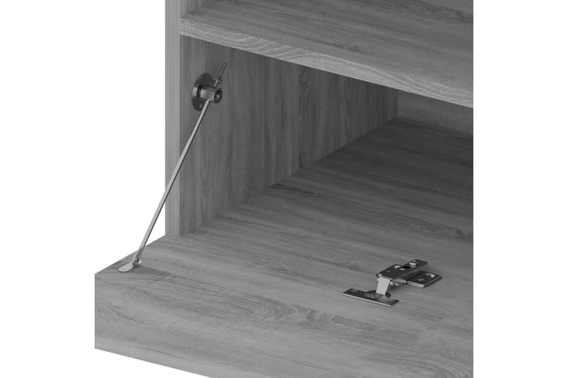 TV-taso LED-valoilla harmaa Sonoma 75x35x40 cm - Harmaa - Huonekalut - TV- & Mediakalusteet - Tv taso & Mediataso