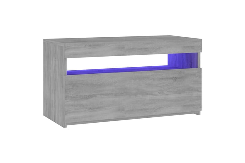 TV-taso LED-valoilla harmaa Sonoma 75x35x40 cm - Harmaa - Huonekalut - TV- & Mediakalusteet - Tv taso & Mediataso