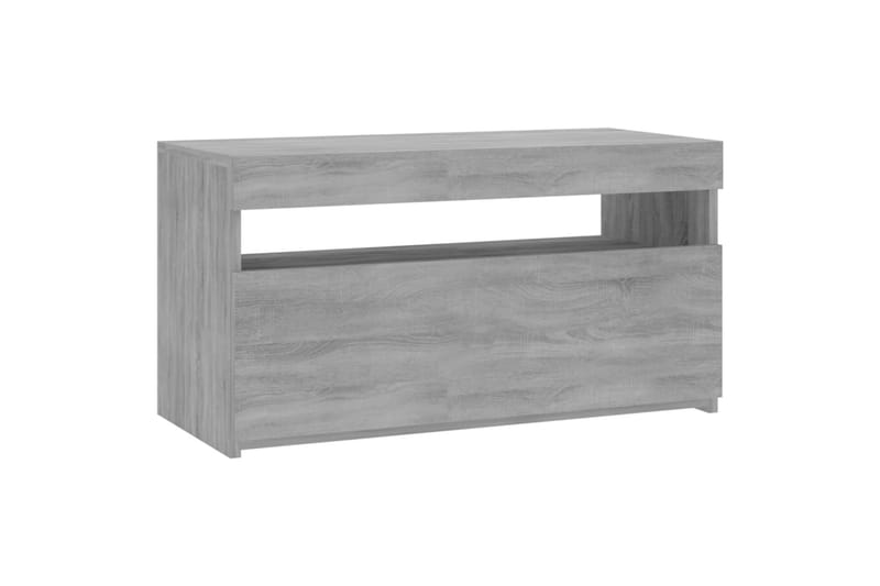 TV-taso LED-valoilla harmaa Sonoma 75x35x40 cm - Harmaa - Huonekalut - TV- & Mediakalusteet - Tv taso & Mediataso